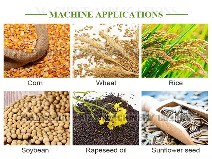 Aplicações de máquinas de secagem de grãos