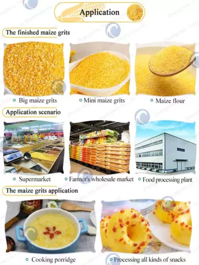 Aplicações da máquina para fazer grãos de milho