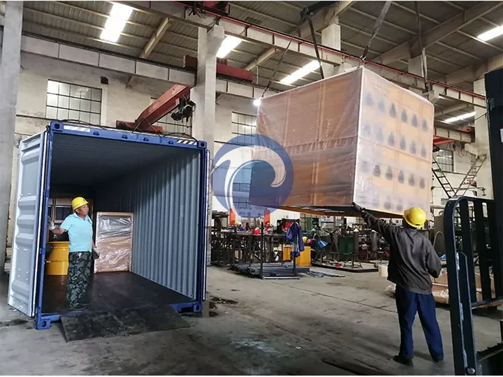 Sitio de embalaje de la máquina secadora de granos